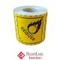 Preview: Hazard Label Class 5.1, 10x10 cm, PE-Folie, OXIDIZER